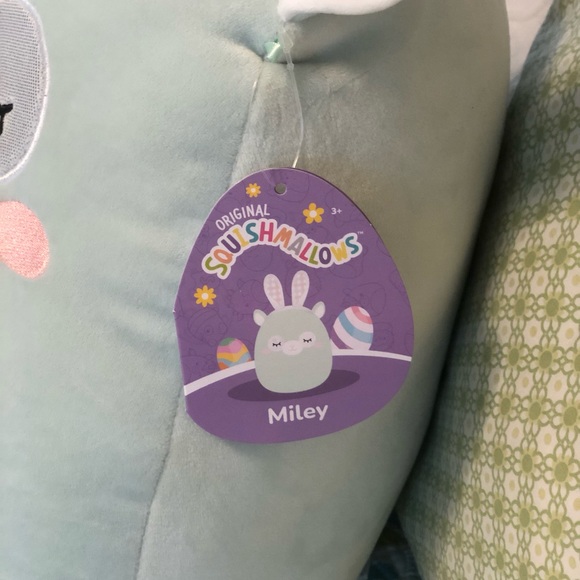 Easter Bunny Ears Miley the Mint Green Lama 14” Squishmallow - Picture 4 of 5